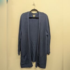 Old Navy Blue Cardigan Sweater Relaxed Fit